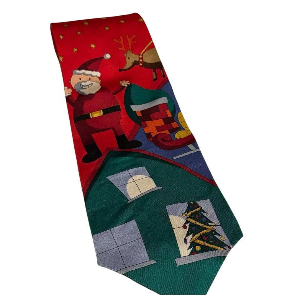 Save the children jingle bells 100% silk three men’s Christmas holiday ties